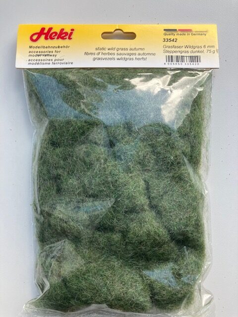 Heki 33542 Græsfiber Wildgræs 6 mm Steppegræs 6 mm mørk 75 g.NYT