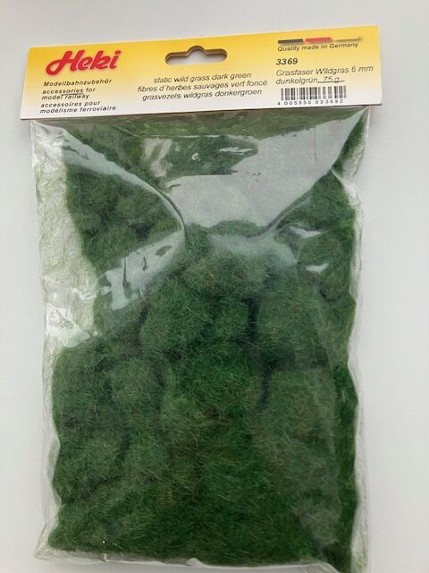 HEKI 3369 Græsfibre 75 g 6 mm Mørkegrøn. Nyt.