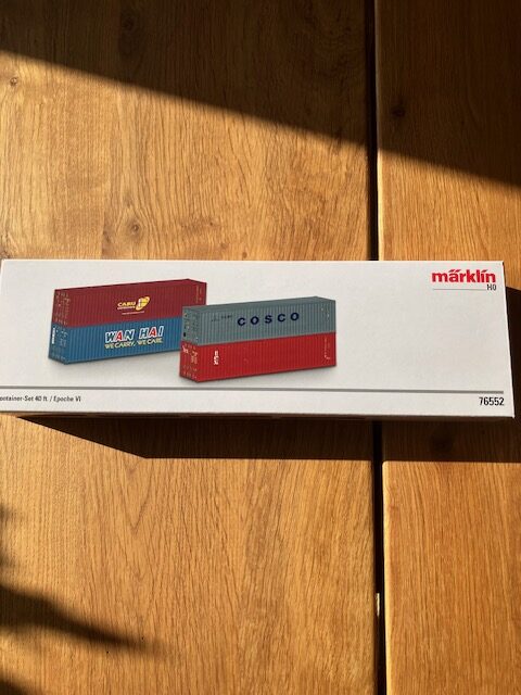 Märklin 76552 4 Stk 40" container med Navn Nye H0,