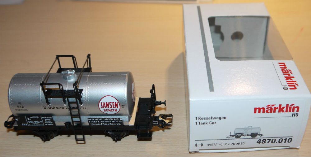 Märklin 4870.010 DSB Jansen Benzin Tankvogn ny i æske