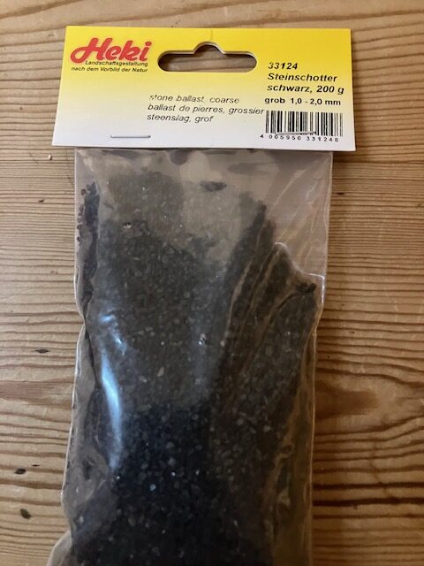 HEKI 33124 Sten Ballast Sort 200 g 1,0-2,0