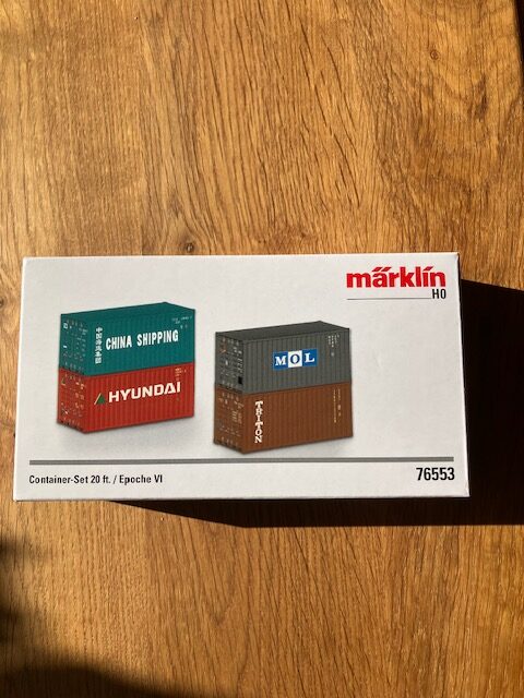 Märklin 76553 4 stk 20 " containere med Navn. H0 Nyt