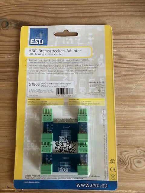 ESU 51808 Switch Pilot expension adapter til ABC Til 4 bremsestrækninger Nyt