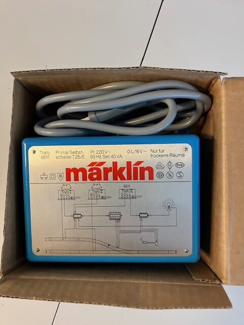 Märklin 6611 Lystrafo 40 VA Som ny Let Brugt 0-16 Volt,