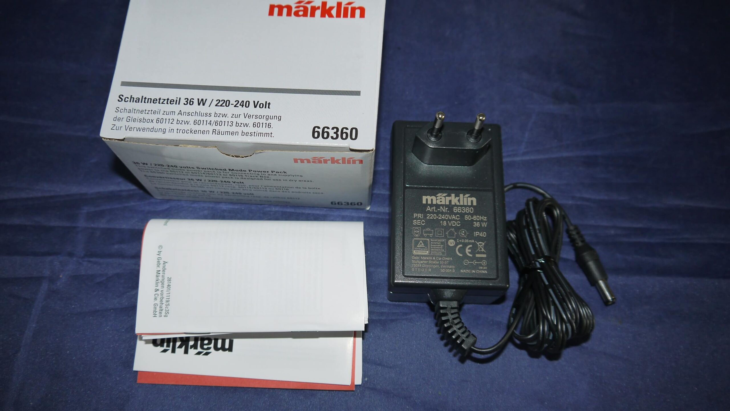 Märklin 66360 36 W Trafo til bl.a 60657 . Ny i Æske H0