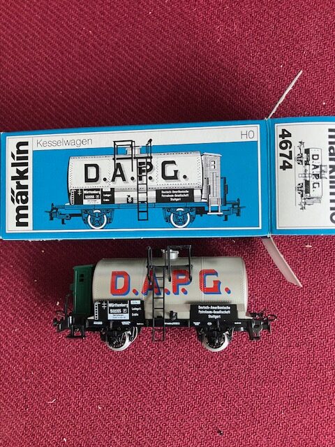 Märklin 4674 D.A.P.G Tankvogn Wurtenberg/Stuttgart H0 Som ny fra Samling,