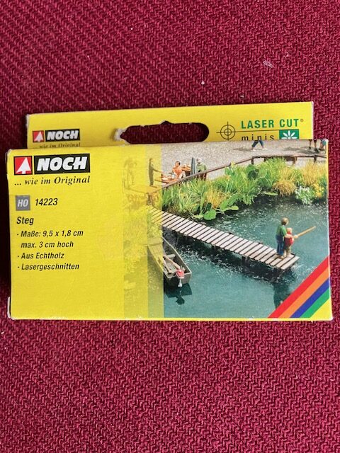 NOCH 14223 Badebro/Fiskebro H0 9,5x1,8x3 cm Ny