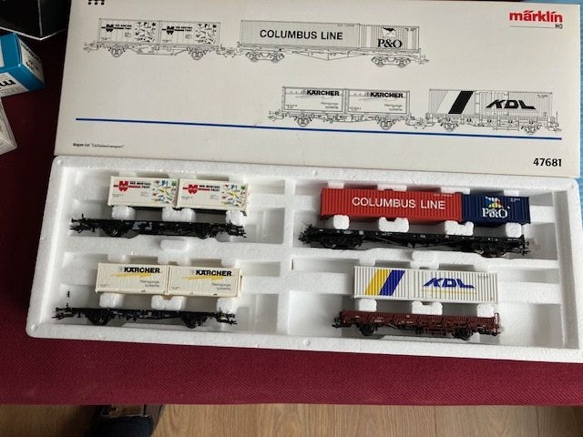 Märklin 47681 Container Vognsæt Let Brugt i Æske. H0.