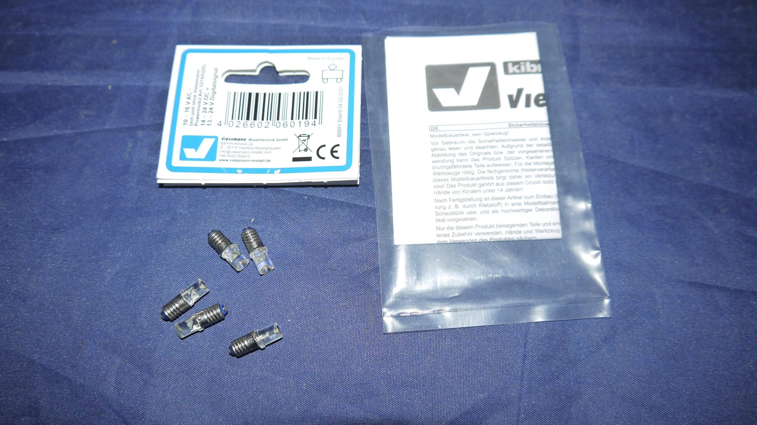 Viessmann 6019 Led pærer til Lokomotiver AC DC, H0 5 stk i pose