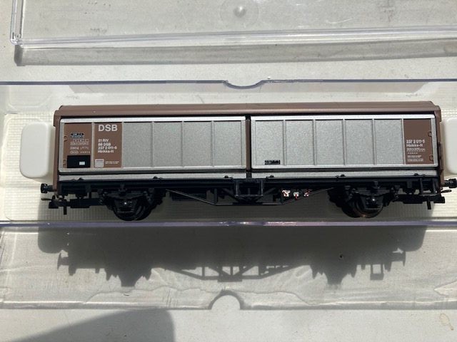 Elektrotren 1487 DSB Godsvogn Hbikks-tt  H0 DC Som Ny fra Samling.