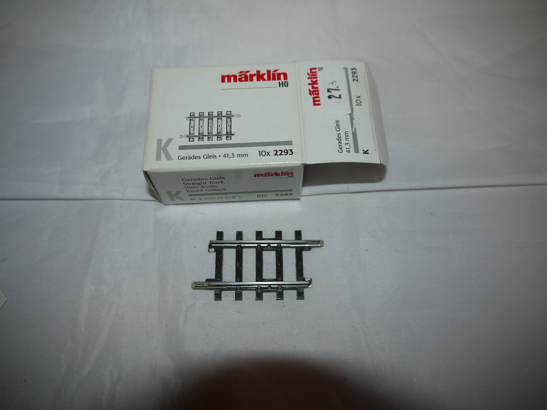 Märklin 2293 lige K skinne 41,5 mm Ny Pris pr stk. H0 AC