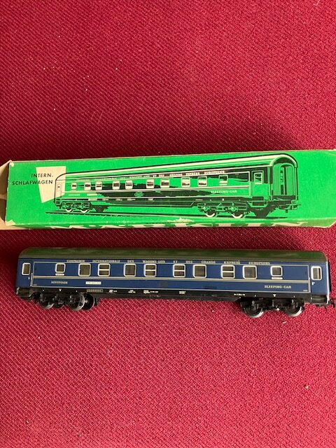 Märklin 4029 Sovevogn blå ROM Basel Køln. H0  brugt.