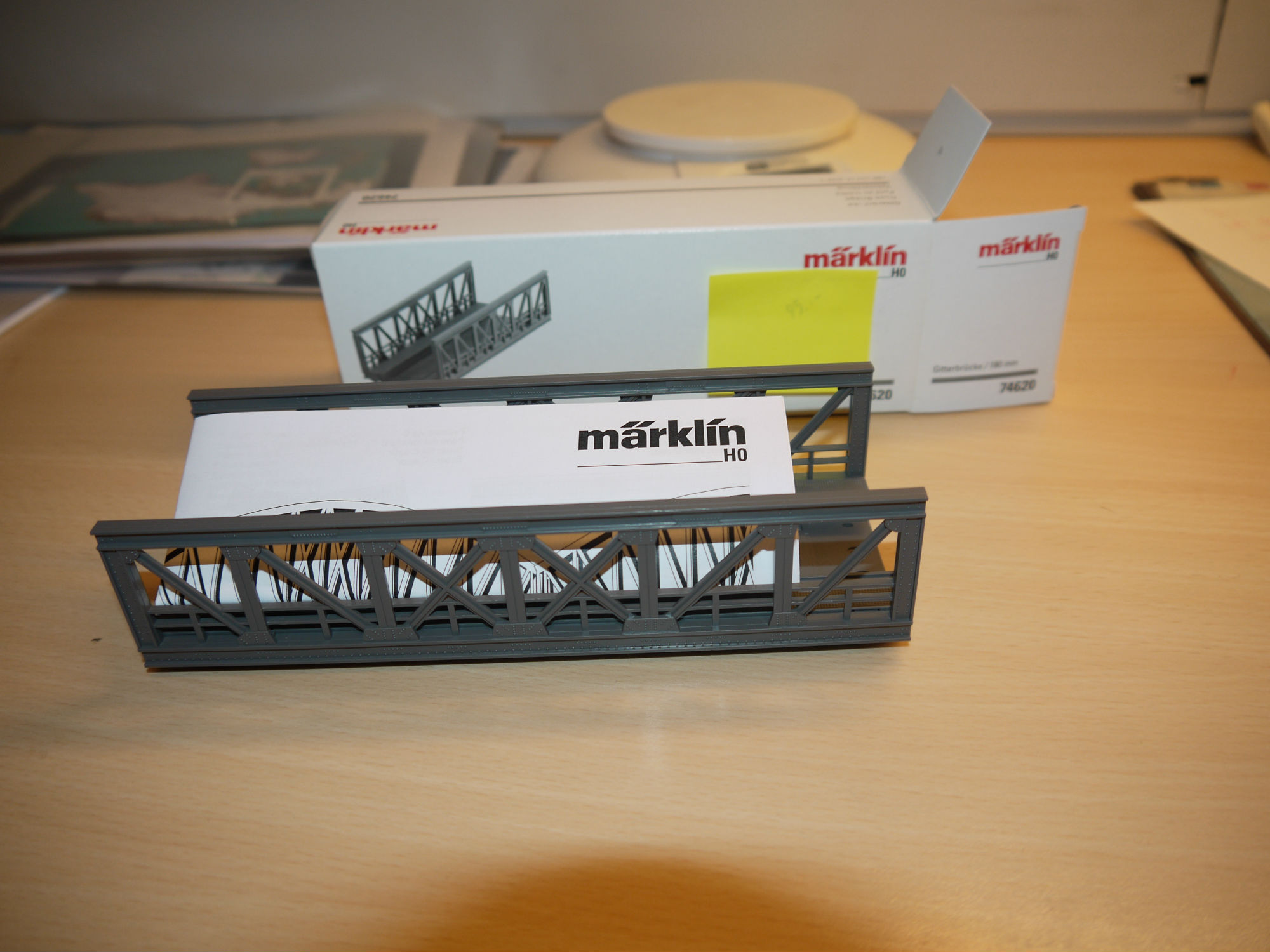 Märklin 74620 Gitterbro lav til lige skinne. Ny i æske H0
