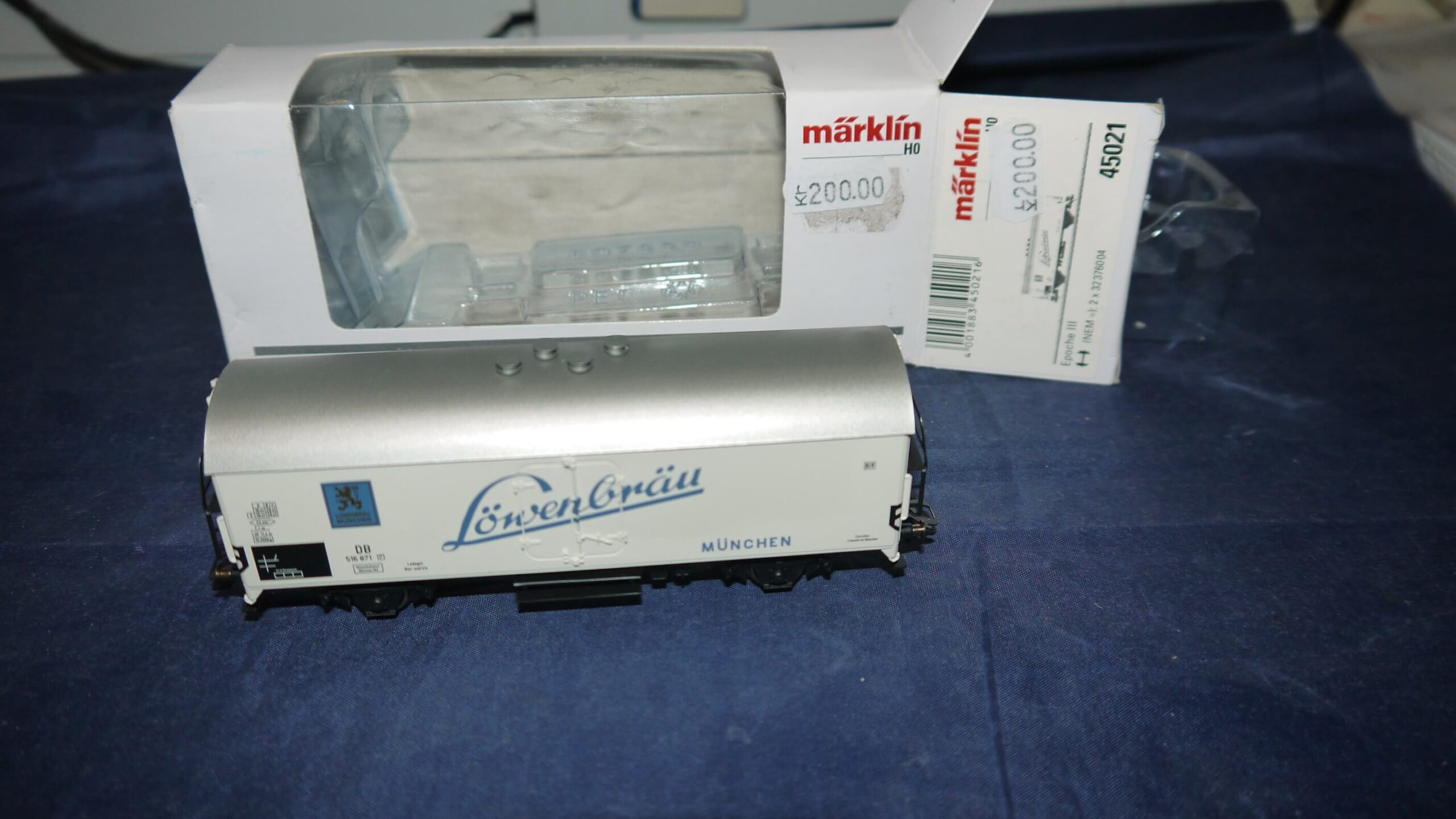 Märklin 45021 Løvengrau Munchen Vogn Helt som ny i Æske H0 AC.