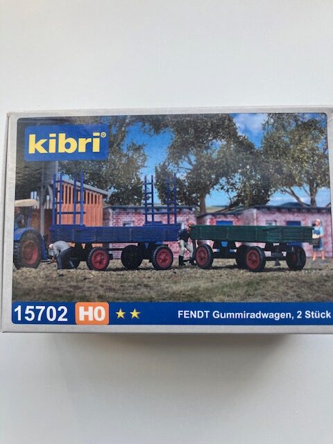KIBRI 15702 2 Fendt Gummivogne Nyt Byggesæt H0.
