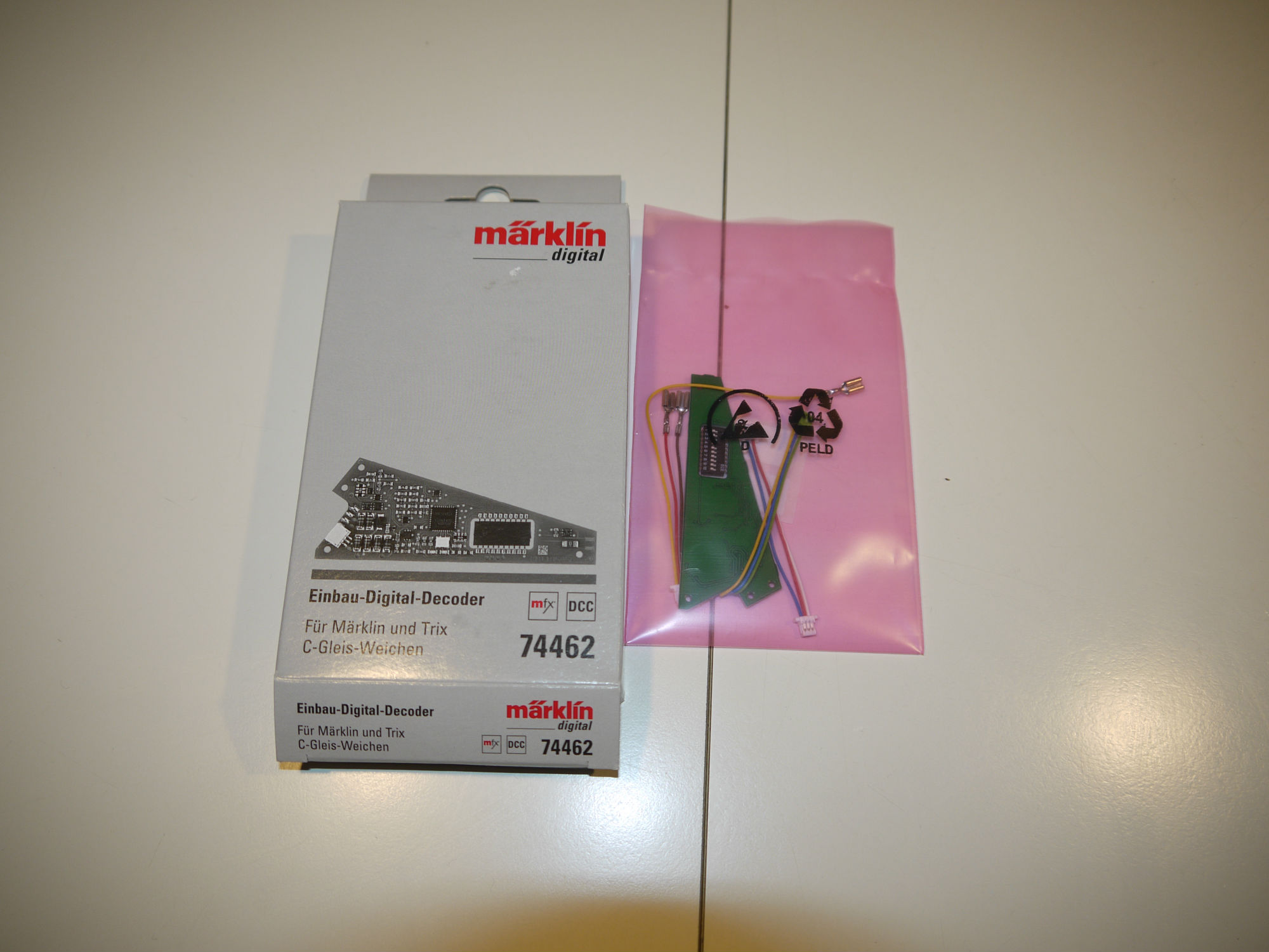 Märklin 74462 Ny dekoder mfx DCC Til C sporskift og dobb kryds , H0 AC.