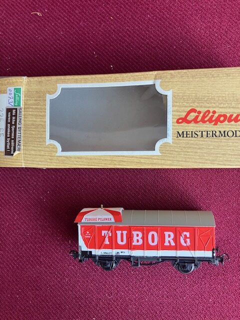 Liliput 23565 Tuborg DSB Zb 99637 godsvogn Let Brugt Som Ny.H0..