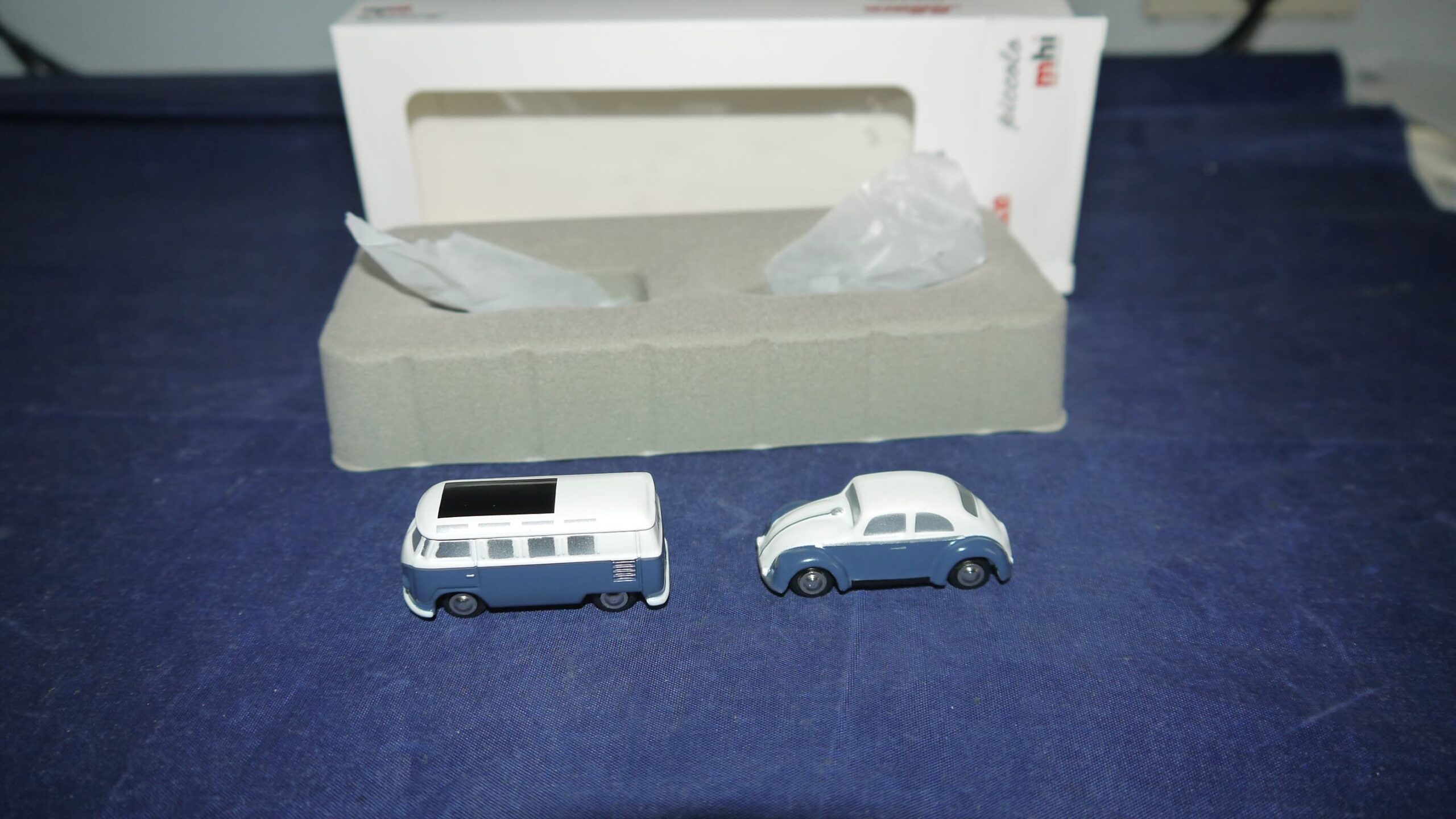 Schuco 2 stk VW i metal T 1 og piccolo Kaefer Nr 450514600 Ny,