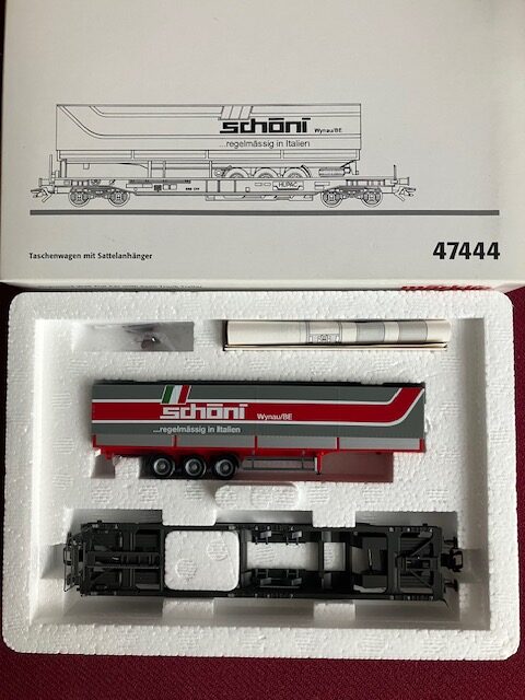 Märklin 47444 Boogievogn Med Sættevogn H0 Let Brugt..
