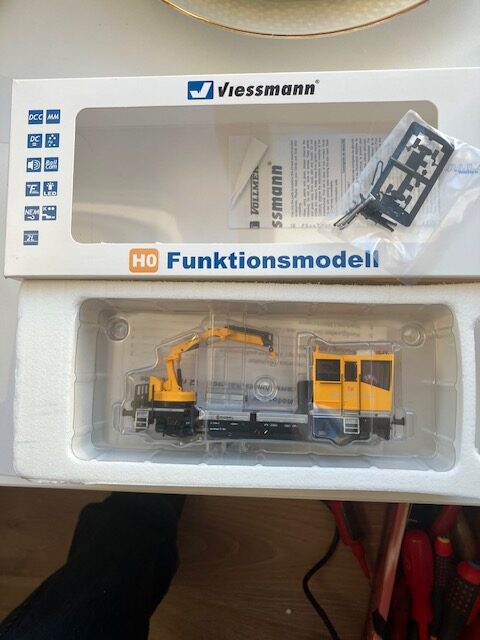 Viessmann 2620 Robel med drejekran og Lyd dig. H0  DCC 2 skinne, DB. Som Ny .Kun testkørt.