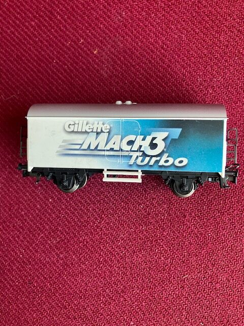 Märklin Gillette Mach 3 Turbo Reklamevogn H0 Let Brugt