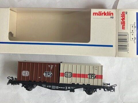 Märklin 4664 DB TFG Containervogn. H0 Som Ny fra Samling