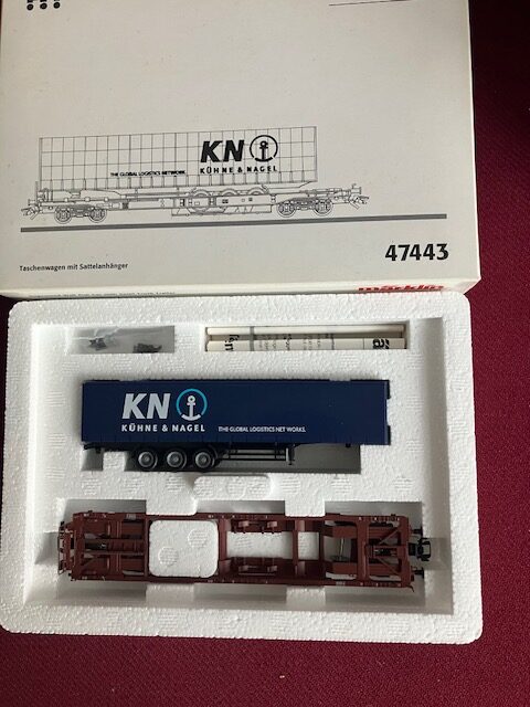 Märklin 47443 Boogievogn Med Sættevogn H0 Let Brugt..