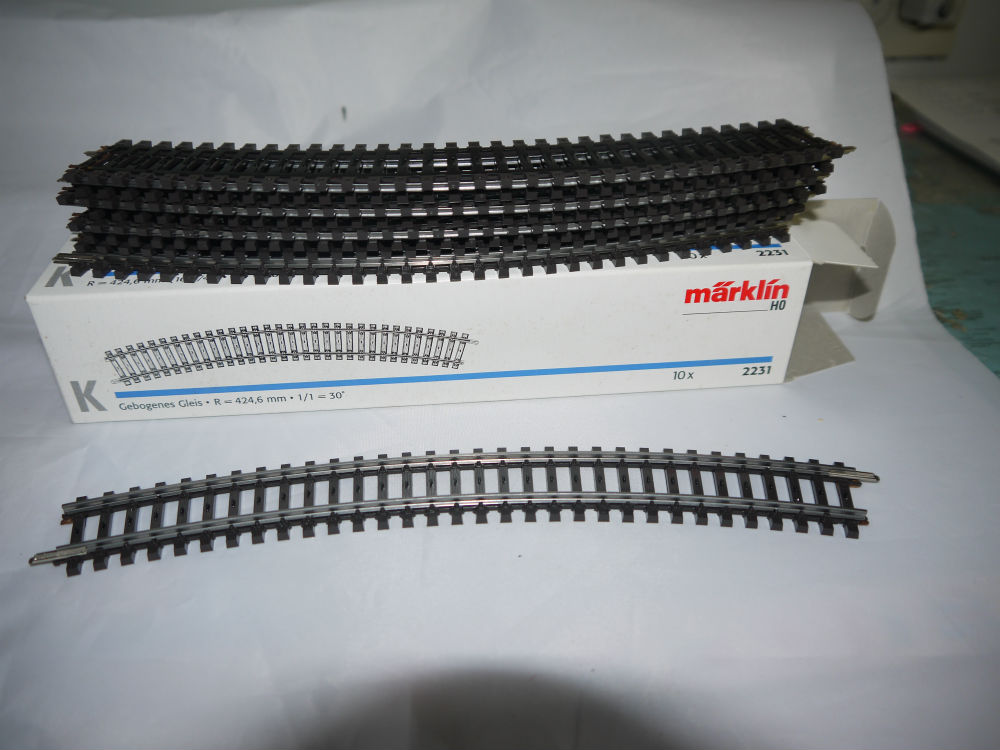 Märklin 2231 Bue 3 Skinne K Ny 30 grader Pris per stk H0 AC