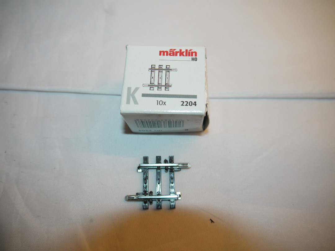 Märklin 2204 lige K skinne 22,4 mm Ny Pris pr stk. H0 AC