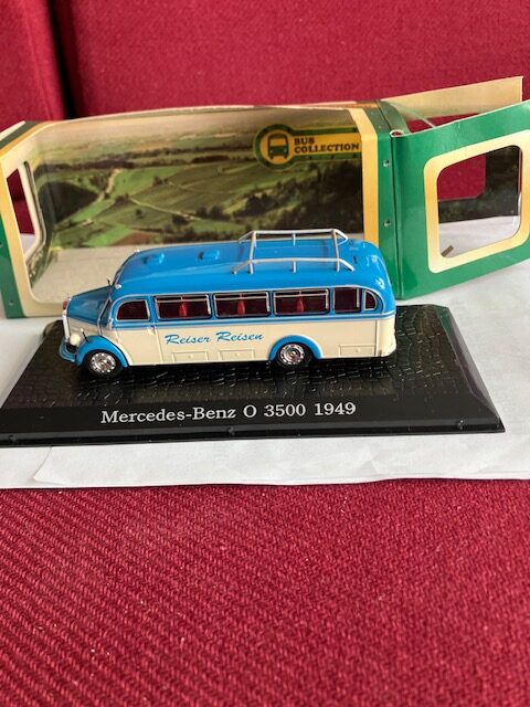 Atlas BUS Mercedes-Benz O 3500 1949 Reiser Reisen Som Ny i Æske 1:43.