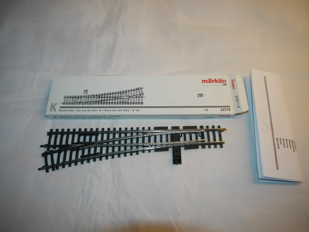 Märklin 22715 K skinne Slank sporskift Manuel ny H0 AC