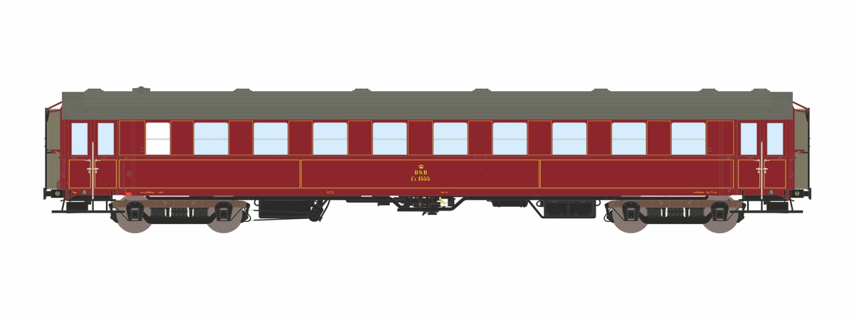 DEKAS DK-876141 DSB CL 1555 med staffering, ca. 1946-54 H0. Ved køb af 3 vogne - 20%