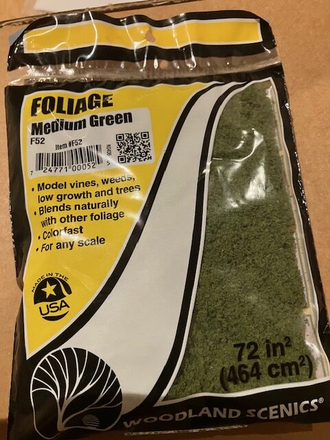 Woodland Scenics F 52 Foliage Medium Green Nyt 464 cm2.