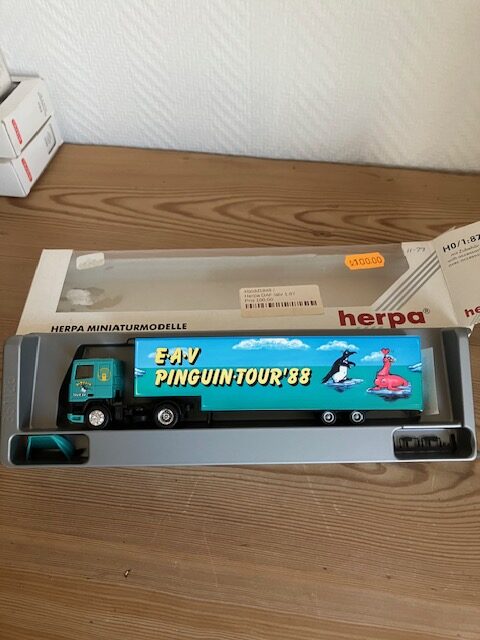 Herpa  142601 DAF Sættevogn EAV Let Brugt som Ny. H0 .