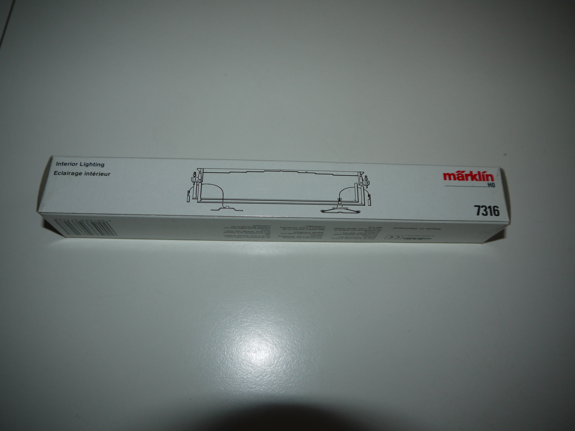 Märklin 7316, skala H0, Indv lys til Personvogn H0 Som Ny i æske H0 Til vogn 4365 og 4367