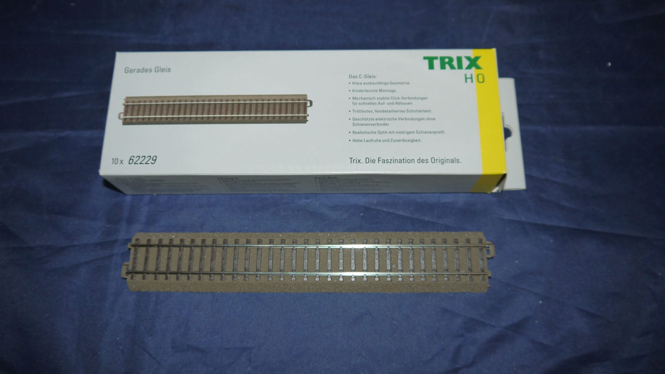 TRIX 62229 Lige skinne 22,9 cm lang Nyt H0 DC pris pr stk.