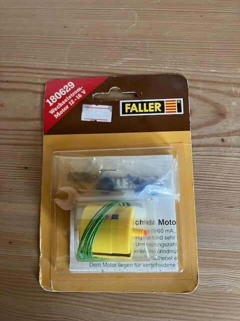 Faller 180629 Vekselstrøms Motor 12-16 V 60ma  H0 Ny i pakning.