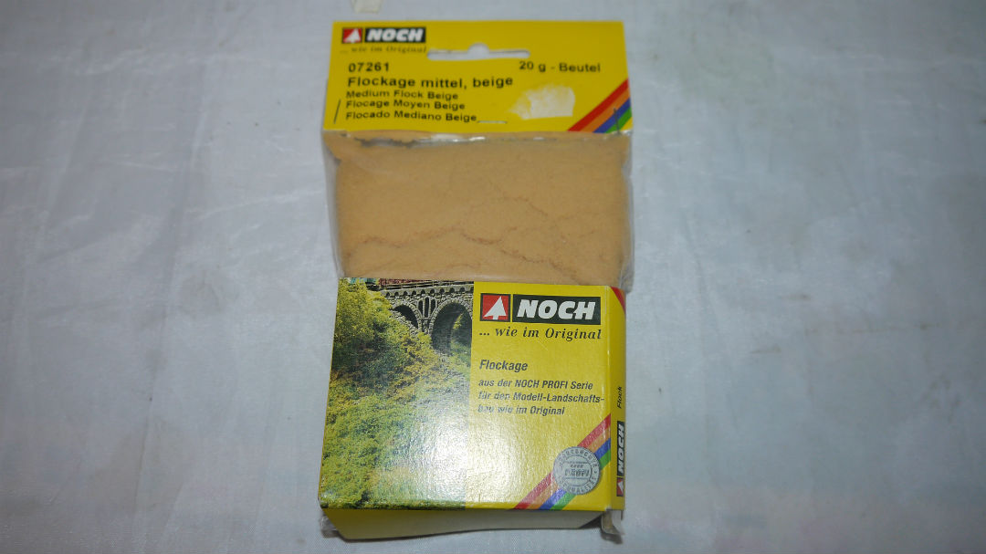 NOCH 7261 Flockage Mittel Beige 20 g Nyt i pakning.